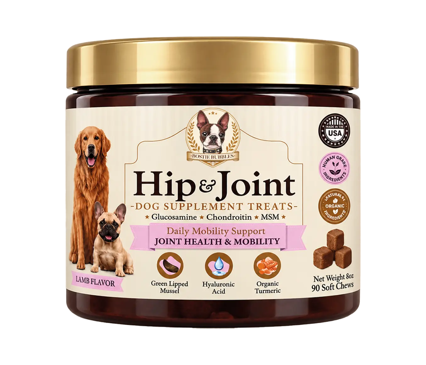 Bostie Bubbles - Hip & Joint - dog supplements treats